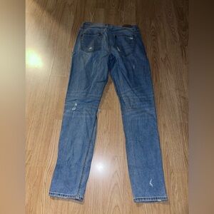 American Eagle Outfitters Women's Blue Straight-Leg Jeans